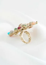 Multi Color Victorian Finish Diamond Ring- RING02897 - Image 3