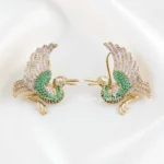 Multi Color Victorian Finish Kundan, Diamond Earrings- EAR002874