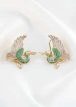 Multi Color Victorian Finish Kundan, Diamond Earrings- EAR002874