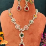 Multi-Colored Diamond Necklace Set- NEC27012302