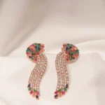 Multicolor Danglers (Rose Gold) EAR000436