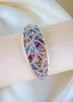 Multicolor Extravagant Bracelet (Silver) BRA001279 - Image 3