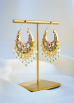Multicolor Kundan Baali Earrings (Yellow Gold) EAR001017