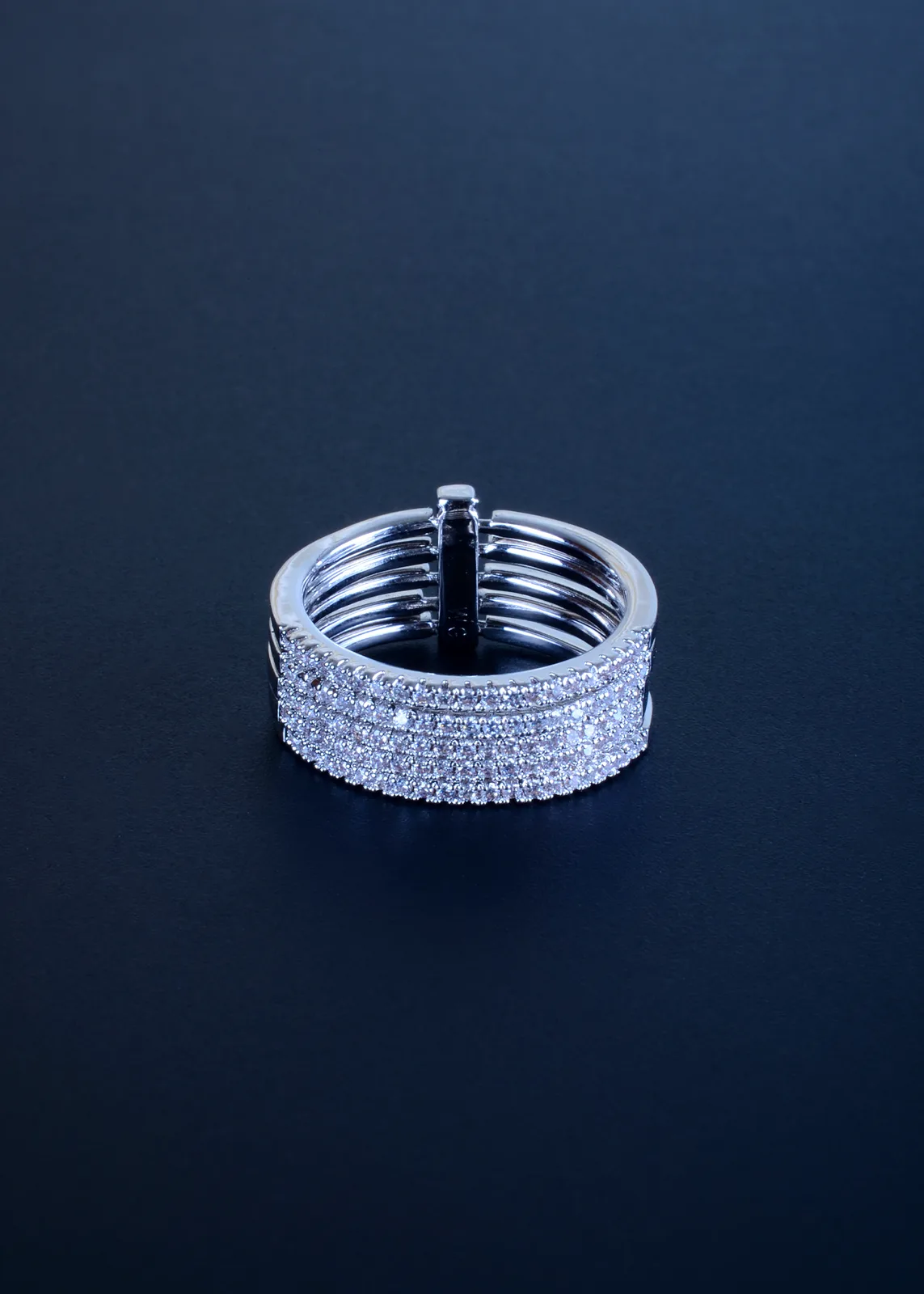 Multiple-Band-Finger-ring-Silver-RING01235a Multiple Band Finger ring (Silver) RING01235 - Image 1