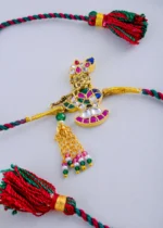 Murlidhar Rakhi Multicolor Thread (Yellow Gold) RAK001948 - Image 3