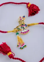 Murlidhar Rakhi Red Thread (Yellow Gold) RAK001949 - Image 3