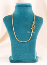 Royal Jhumka Charm Neckpiece Set (Yellow Gold) NEC002487 - Image 2