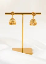 Royal Jhumka Charm Neckpiece Set (Yellow Gold) NEC002487 - Image 3
