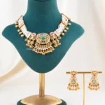 Classic Ghungroo Charm Bridal Necklace Set (Yellow Gold) NEC002492