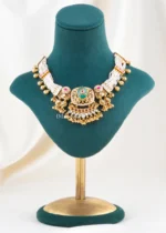 Classic Ghungroo Charm Bridal Necklace Set (Yellow Gold) NEC002492 - Image 2