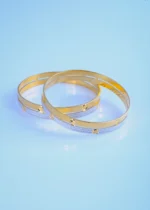 Nail Imprint Bangles (Yellow Gold) BAN000980 - Image 4