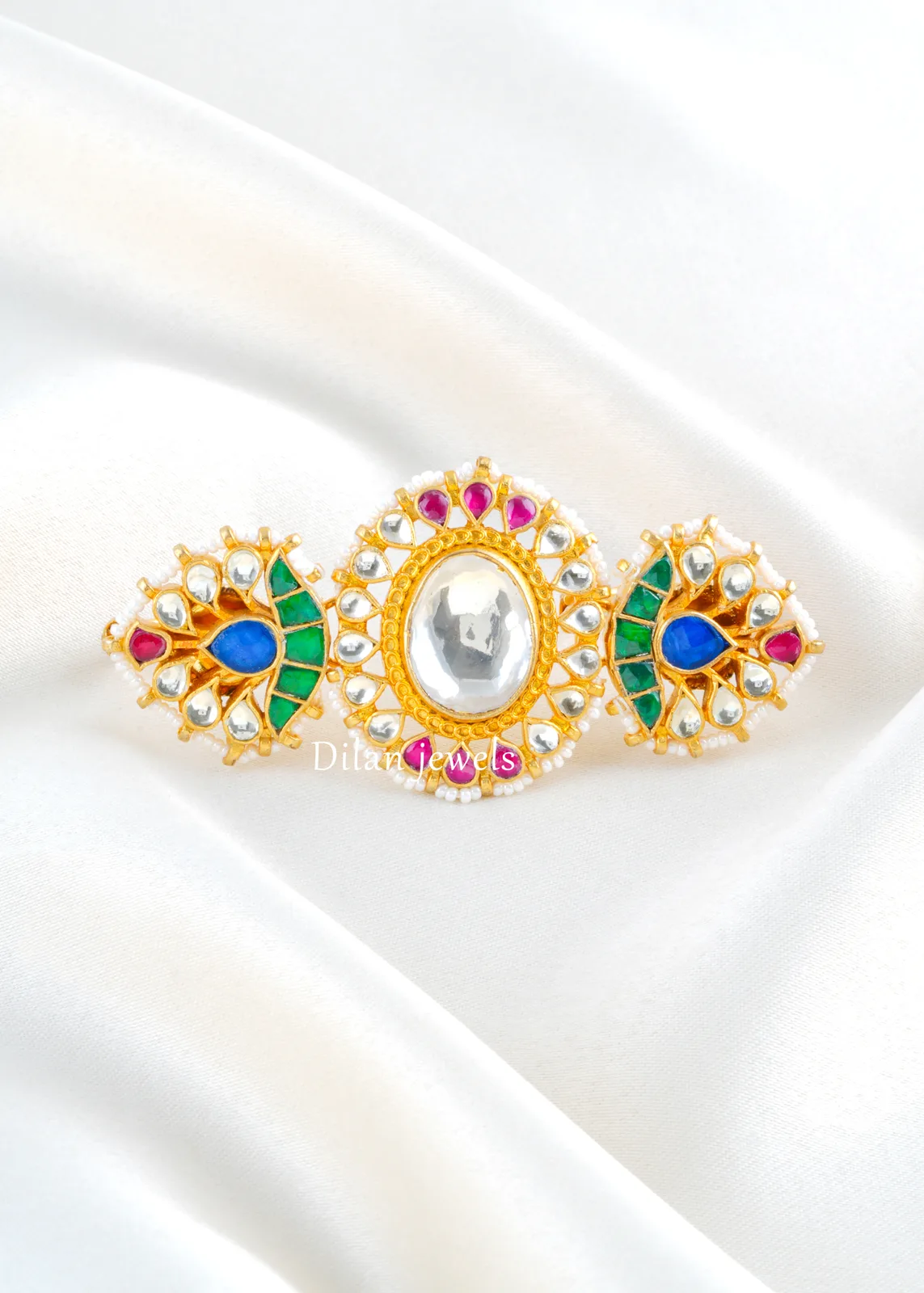 Navrang-Kundan-Ring-Yellow-Gold-RING02510a Navrang Kundan Ring (Yellow Gold) RING02510 - Image 1