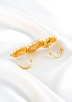 Navrang Kundan Ring (Yellow Gold) RING02510 - Image 3