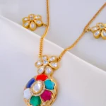 Navrang Phool Necklace Set (Antique Gold) NEC002014
