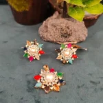 Navratan Locket Set (Yellow-Gold) NEC000032