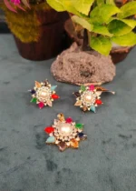 Navratan Locket Set (Yellow-Gold) NEC000032