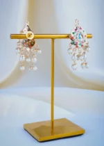 Navratna Jadau Pear Pendant Set (Yellow Gold) PSET00952 - Image 2