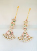 Navratna Nandini Kanchain Earrings (Yellow Gold) EAR001782