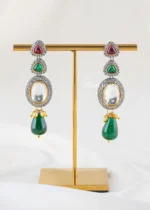 Navratna Royale Necklace Set (Black Rhodium) NEC002711 - Image 3