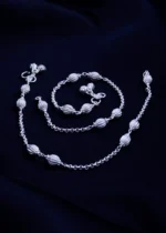 Nazaakat Anklet Set (Silver) ANK001875