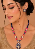 Neelkamal Necklace Set (Yellow Gold) NEC002725 - Image 4
