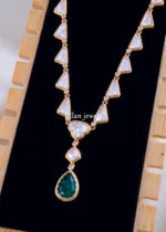 Nizam’s Grace Emerald Necklace Set (Yellow Gold) NEC002113 - Image 2