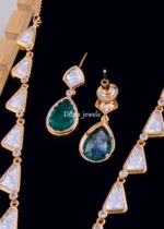 Nizam’s Grace Emerald Necklace Set (Yellow Gold) NEC002113 - Image 3