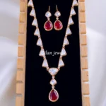 Nizam’s Grace Ruby Necklace Set (Yellow Gold) NEC002114