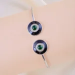 Noir Halo Green Bracelet (Silver) BRA001859