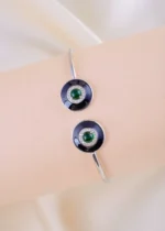 Noir Halo Green Bracelet (Silver) BRA001859