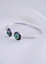 Noir Halo Green Bracelet (Silver) BRA001859 - Image 3