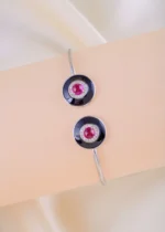 Noir Halo Red Bracelet (Silver) BRA001861