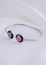 Noir Halo Red Bracelet (Silver) BRA001861 - Image 3