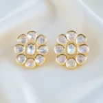 Noor Blossom Polki Studs (Yellow Gold) EAR001609