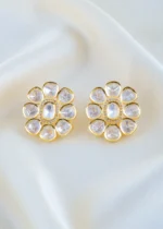 Noor Blossom Polki Studs (Yellow Gold) EAR001609