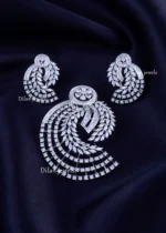 Noor Cascade Pendant Set (Silver) PSET02419