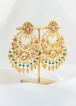 Noor Chandbali Earrings (Yellow Gold) EAR002633 - Image 2