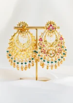 Noor Chandbali Earrings (Yellow Gold) EAR002633 - Image 3