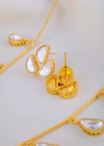 Noor-E-Kundan Set (Yellow Gold) NEC002019 - Image 3