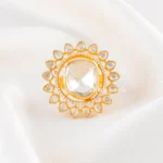 Noor-E-Kundan Statement Ring (Yellow Gold) RING02497