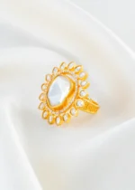 Noor-E-Kundan Statement Ring (Yellow Gold) RING02497 - Image 3