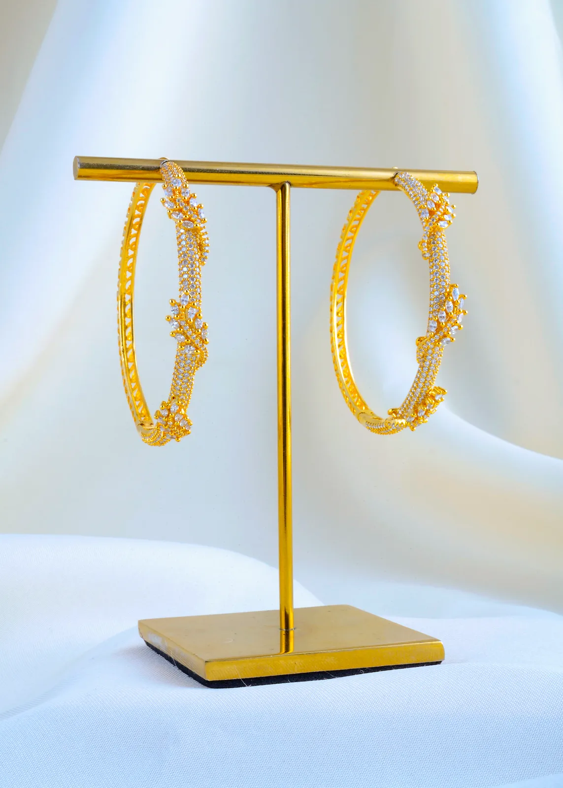 Noor-Luxe-Hoops-Yellow-Gold-EAR001748a Noor Luxe Hoops (Yellow Gold) EAR001748 - Image 1