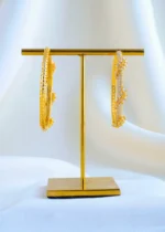 Noor Luxe Hoops (Yellow Gold) EAR001748 - Image 3