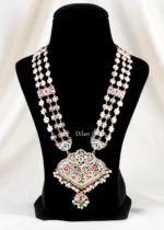 Noor Mahal Heritage necklace set (Micron Gold) NEC002620 - Image 2