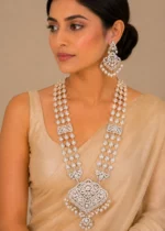 Noor Pearl Heritage necklace set (Micron Gold) NEC002622 - Image 4