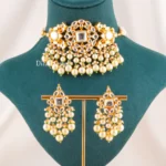 Noor Pearl Necklace Set (Yellow Gold) NEC002712
