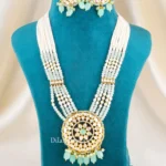 Noorani Bead Necklace Set (Yellow Gold) NEC002687