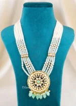 Noorani Bead Necklace Set (Yellow Gold) NEC002687 - Image 2