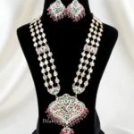 Noorani Heritage Long necklace set (Micron Gold) NEC002621