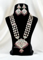 Noorani Heritage Long necklace set (Micron Gold) NEC002621